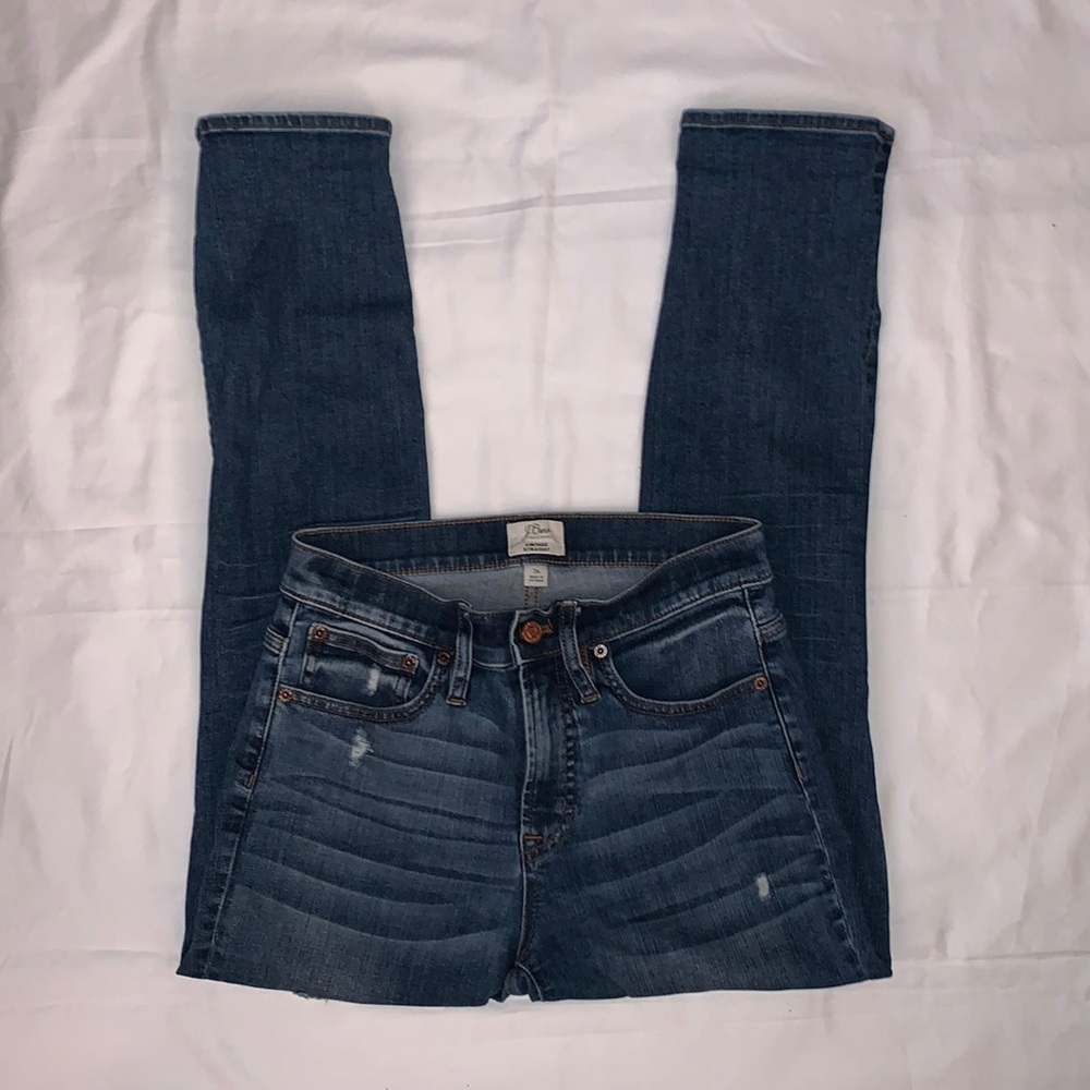 J. Crew Trademark Vintage Straight Ripped Jeans